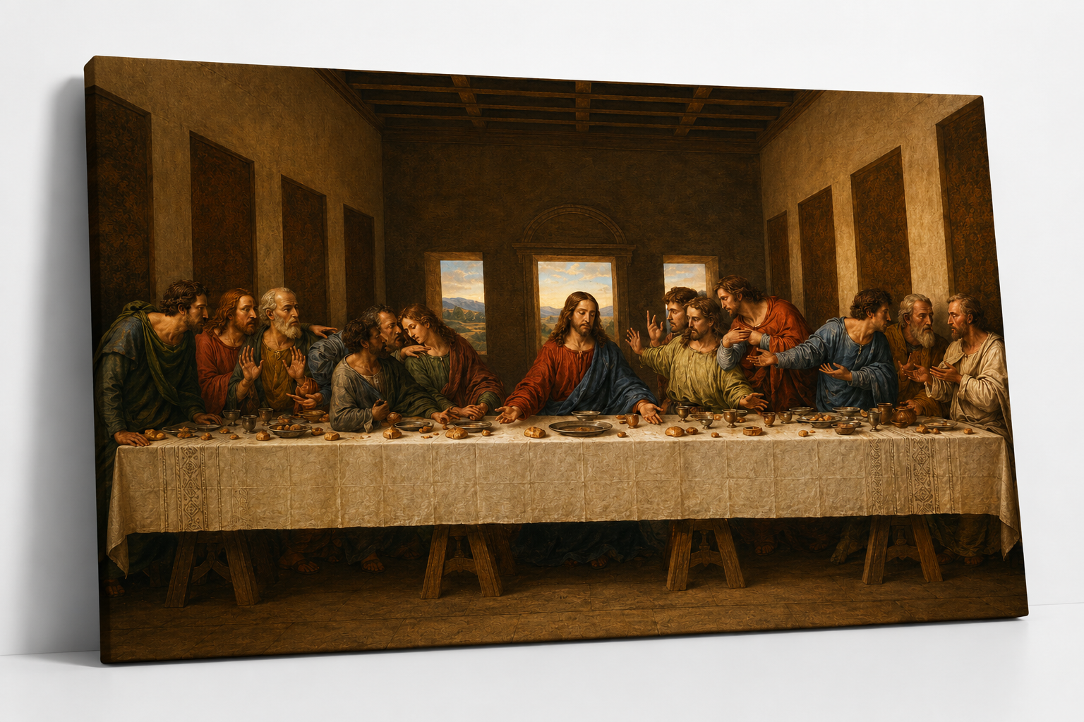 The Last Supper Canvas Wall Art Religious Christian Decor Jesus Painting Home Wall Decoration