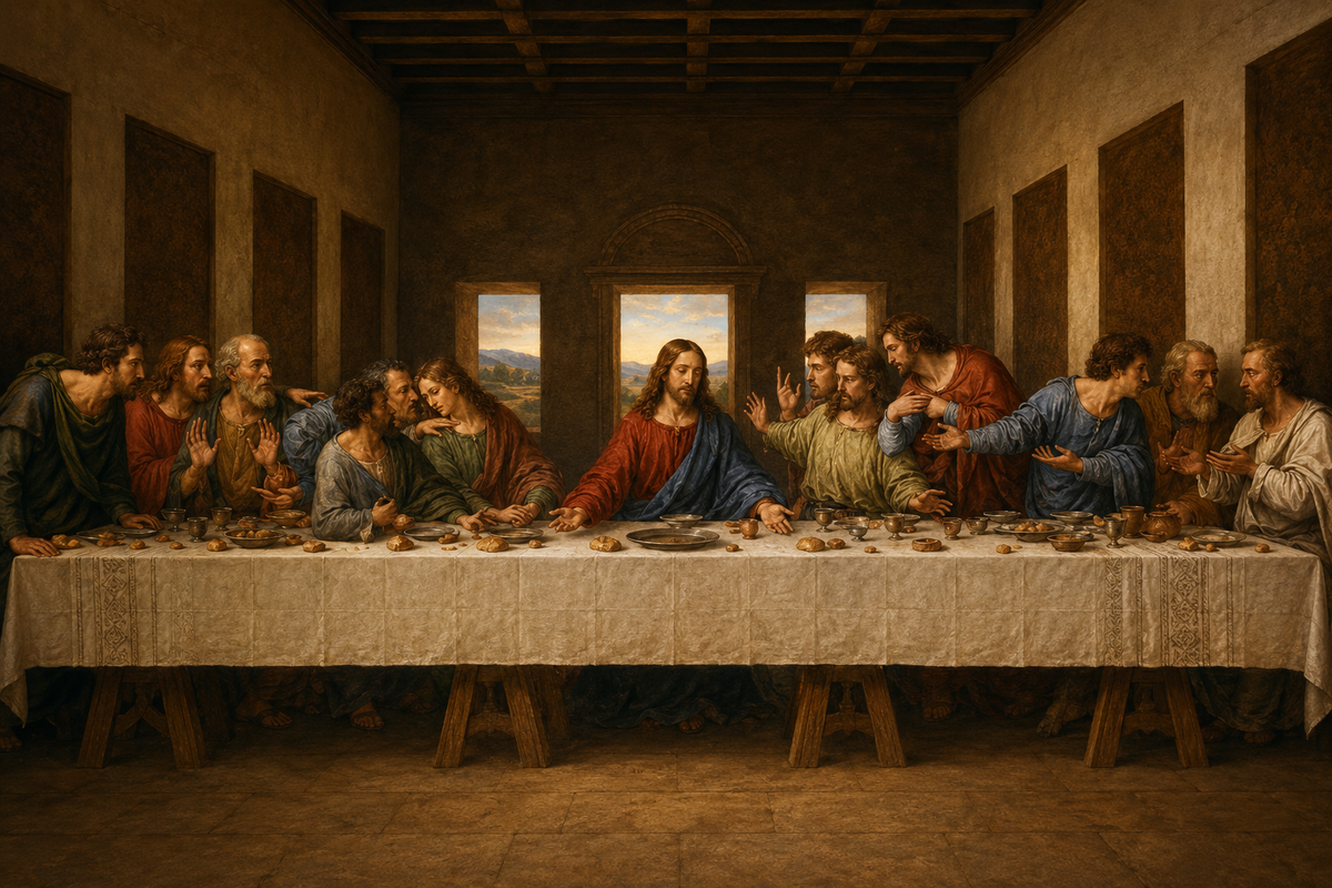 The Last Supper Canvas Wall Art Religious Christian Decor Jesus Painting Home Wall Decoration