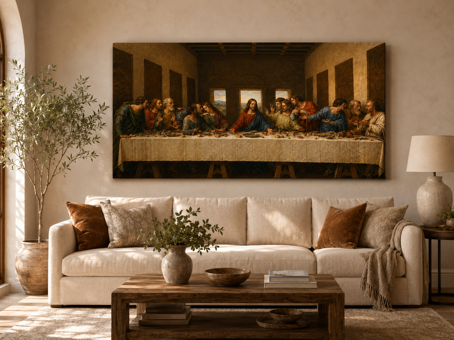 The Last Supper Canvas Wall Art Religious Christian Decor Jesus Painting Home Wall Decoration