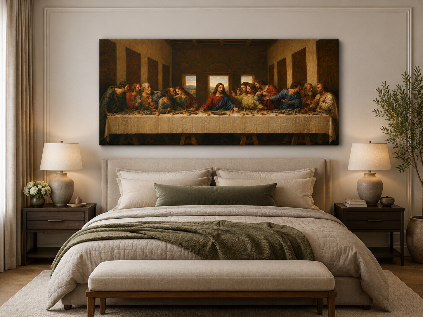 The Last Supper Canvas Wall Art Religious Christian Decor Jesus Painting Home Wall Decoration