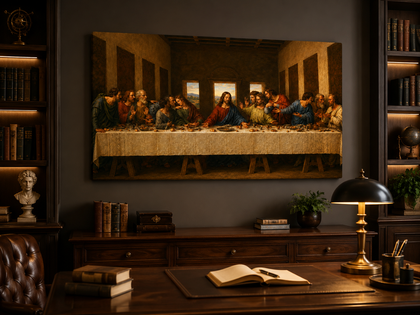 The Last Supper Canvas Wall Art Religious Christian Decor Jesus Painting Home Wall Decoration