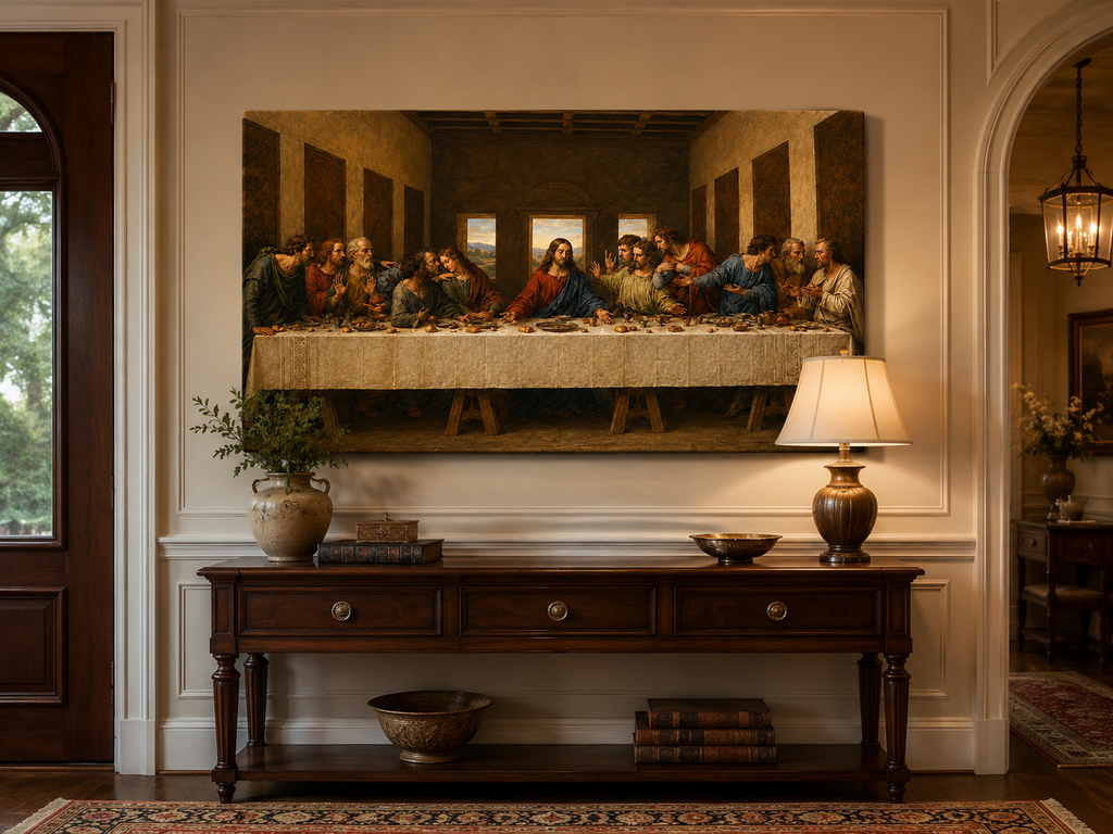 The Last Supper Canvas Wall Art Religious Christian Decor Jesus Painting Home Wall Decoration